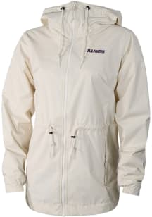 Columbia Illinois Fighting Illini Womens White Heat Seal Lily Park Light Weight Jacket