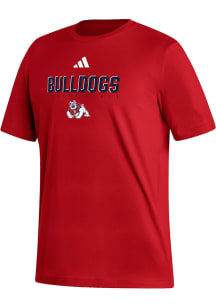 Adidas Fresno State Bulldogs Red Heat Seal Fresh Short Sleeve T Shirt