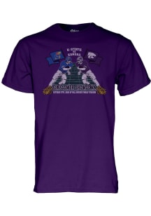 Blue 84 K-State Wildcats Purple Football Sunflower Showdown vs Kansas Jayhawks Short Sleeve T Shir..