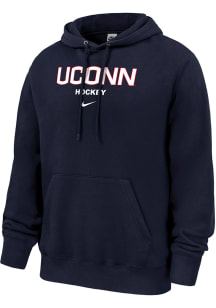 Nike UConn Huskies Mens Navy Blue ICE HOCKEY Long Sleeve Hoodie
