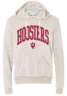Indiana Hoosiers Mens Oatmeal Arch Name Logo Fashion Hood