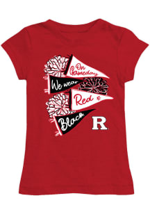 Vive La Fete Rutgers Scarlet Knights Girls Red Lexie Short Sleeve Tee