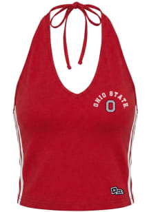 Hype and Vice Ohio State Buckeyes Womens Red Cheer Halter Tank Top