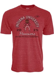 Blue 84 Indiana Hoosiers Crimson 2025 Big Ten Football Champions Short Sleeve Fashion T Shirt