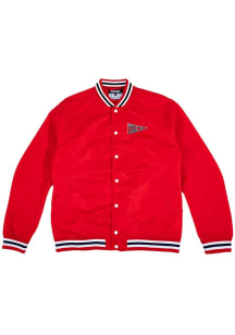Charlie Hustle Texas Tech Red Raiders Mens Red College Vault Double T Letterman Light Weight Jacke..