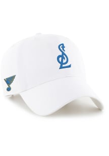 47 St Louis Blues Alt Logo Side Patch Clean Up Adjustable Hat - White