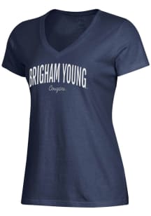 Gear for Sports BYU Cougars Womens Navy Blue Mia Short Sleeve T-Shirt