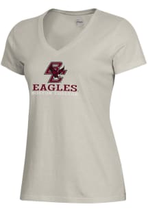Gear for Sports Boston College Eagles Womens Tan Mia Mascot Short Sleeve T-Shirt