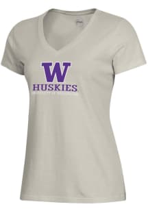 Gear for Sports Washington Huskies Womens Tan Mia Short Sleeve T-Shirt