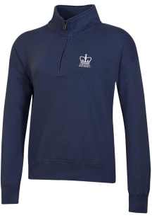 Gear for Sports Columbia University Lions Womens Navy Blue Crown Logo Big Cotton Qtr Zip