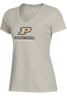 Gear for Sports Purdue Boilermakers Womens Tan Mia Short Sleeve T-Shirt