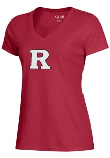 Gear for Sports Rutgers Scarlet Knights Womens Red Mia Short Sleeve T-Shirt