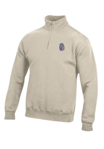 Gear for Sports James Madison Dukes Mens Oatmeal Big Cotton Long Sleeve Qtr Zip Pullover