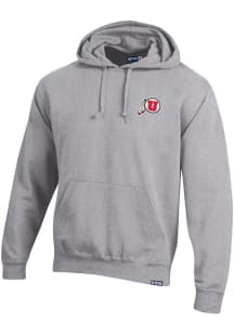 Gear for Sports Utah Utes Mens Grey Big Cotton Long Sleeve Hoodie