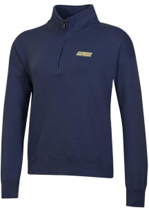 Gear for Sports Georgia Southern Eagles Womens Navy Blue Big Cotton Logo Qtr Zip