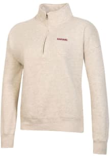 Gear for Sports Harvard Crimson Womens Oatmeal Big Cotton Qtr Zip