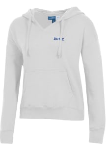 Gear for Sports Duke Blue Devils Womens White Big Cotton Hooded Sweatshirt