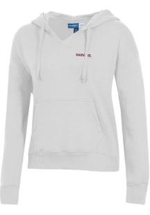 Gear for Sports Harvard Crimson Womens White Big Cotton Hooded Sweatshirt
