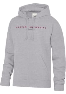 Gear for Sports Harvard Crimson Mens Grey Big Cotton Long Sleeve Hoodie