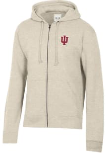 Gear for Sports Indiana Hoosiers Mens Oatmeal Big Cotton Long Sleeve Full Zip Jacket