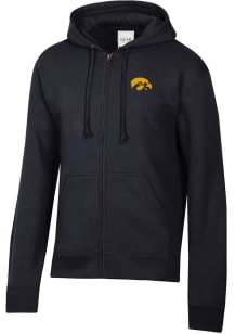 Gear for Sports Iowa Hawkeyes Mens Black Big Cotton Long Sleeve Full Zip Jacket