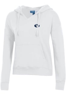 Gear for Sports BYU Cougars Womens White Big Cotton Hooded Sweatshirt