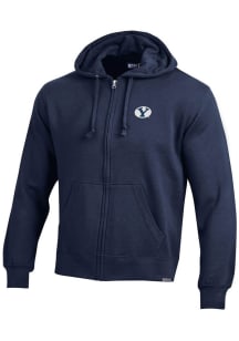 Gear for Sports BYU Cougars Mens Navy Blue Big Cotton Long Sleeve Full Zip Jacket