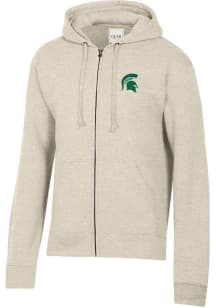 Gear for Sports Michigan State Spartans Mens Oatmeal Big Cotton Long Sleeve Full Zip Jacket