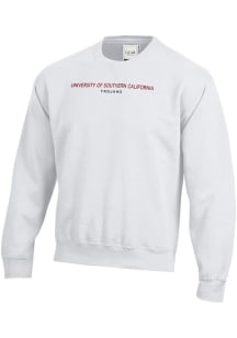 Gear for Sports USC Trojans Mens White Big Cotton Long Sleeve Crew Sweatshirt