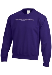 Gear for Sports Washington Huskies Mens Purple Big Cotton Long Sleeve Crew Sweatshirt