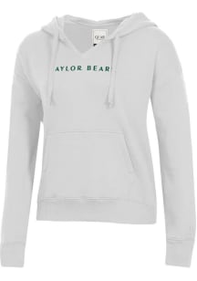 Gear for Sports Baylor Bears Womens White Big Cotton Hooded Sweatshirt