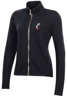 Gear for Sports Cincinnati Bearcats Womens Black Relaxed Quilted Long Sleeve Full Zip Jacket