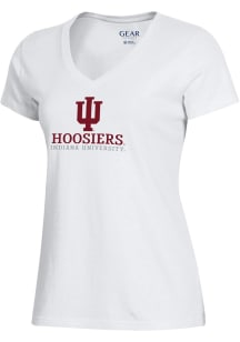 Gear for Sports Indiana Hoosiers Womens White Mia Short Sleeve T-Shirt
