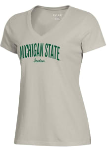 Gear for Sports Michigan State Spartans Womens Tan Mia Short Sleeve T-Shirt