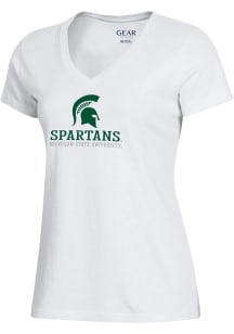 Gear for Sports Michigan State Spartans Womens White Mia Short Sleeve T-Shirt