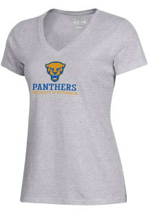 Gear for Sports Pitt Panthers Womens Grey Mia Short Sleeve T-Shirt