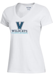 Gear for Sports Villanova Wildcats Womens White Mia Short Sleeve T-Shirt