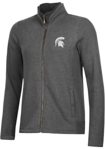 Gear for Sports Michigan State Spartans Womens Grey Relaxed Luxe Long Sleeve Full Zip Jacket