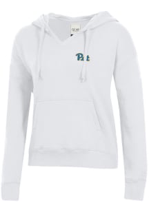 Gear for Sports Pitt Panthers Womens White Big Cotton Hooded Sweatshirt