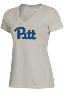 Gear for Sports Pitt Panthers Womens Tan Mia Short Sleeve T-Shirt