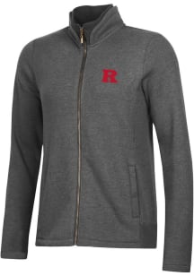 Gear for Sports Rutgers Scarlet Knights Womens Grey Relaxed Luxe Long Sleeve Full Zip Jacket