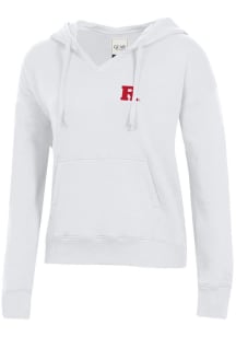 Gear for Sports Rutgers Scarlet Knights Womens White Big Cotton Hooded Sweatshirt
