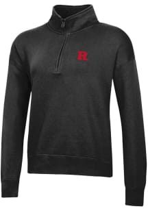 Gear for Sports Rutgers Scarlet Knights Womens Black Big Cotton Qtr Zip