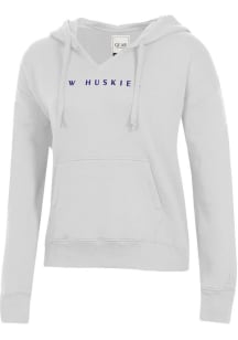 Gear for Sports Washington Huskies Womens White Big Cotton Hooded Sweatshirt