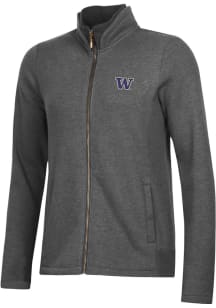 Gear for Sports Washington Huskies Womens Grey Relaxed Luxe Long Sleeve Full Zip Jacket