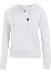 Gear for Sports Washington Huskies Womens White Big Cotton Hooded Sweatshirt