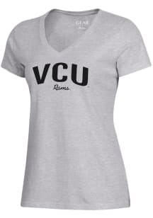 Gear for Sports VCU Rams Womens Grey Mia Short Sleeve T-Shirt