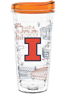 Illinois Fighting Illini 22oz Plastic Tumbler - White