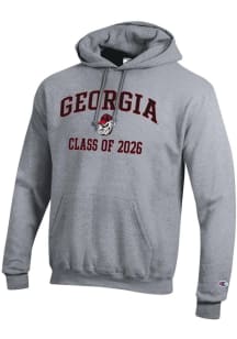 Champion Georgia Bulldogs Mens Grey Font Class of 2026 Powerblend Long Sleeve Hoodie