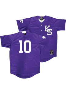 Tanner Duke  K-State Wildcats Mens Purple NIL Baseball Jersey